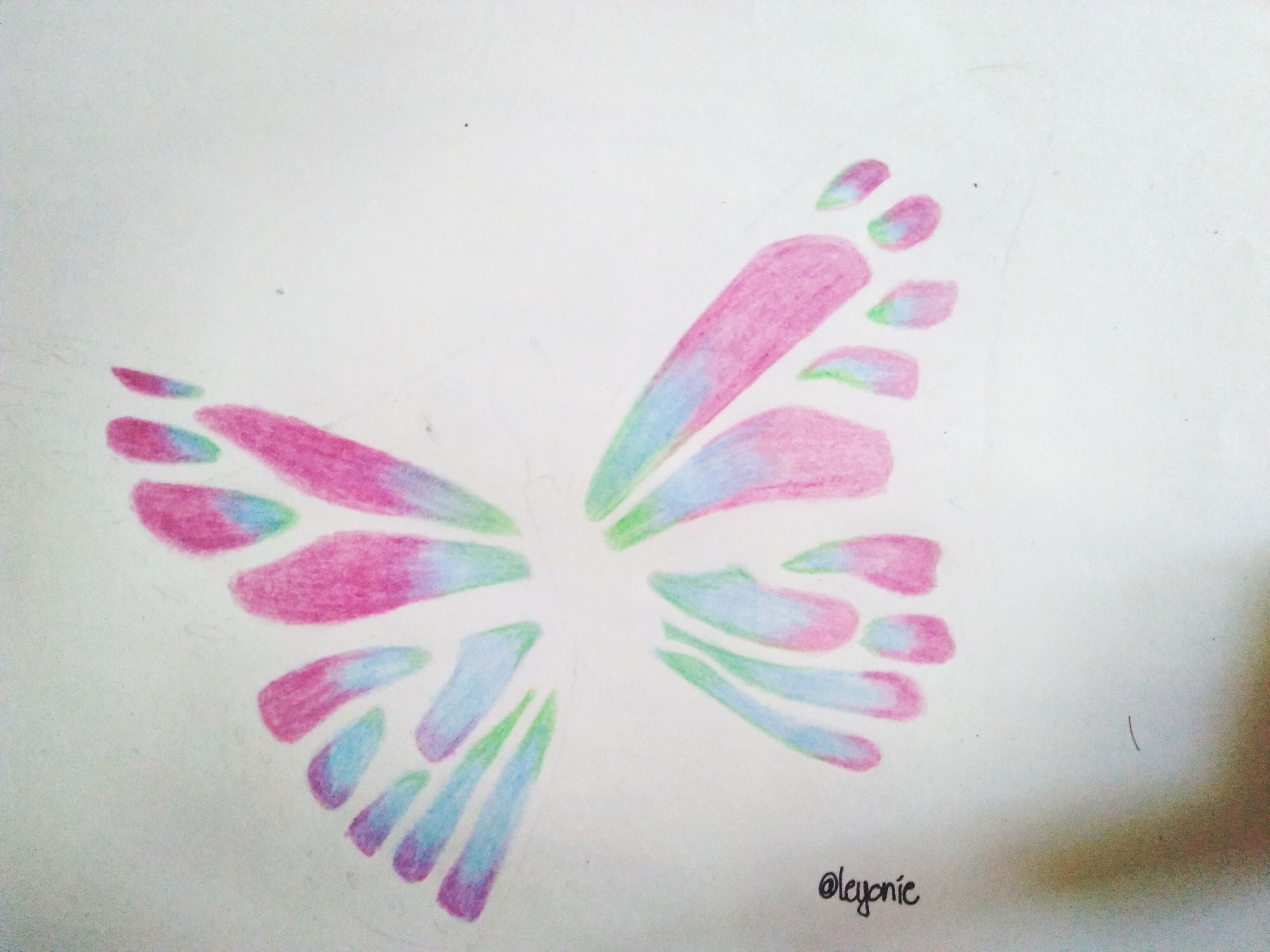 Simple Colorful Butterfly Drawing 