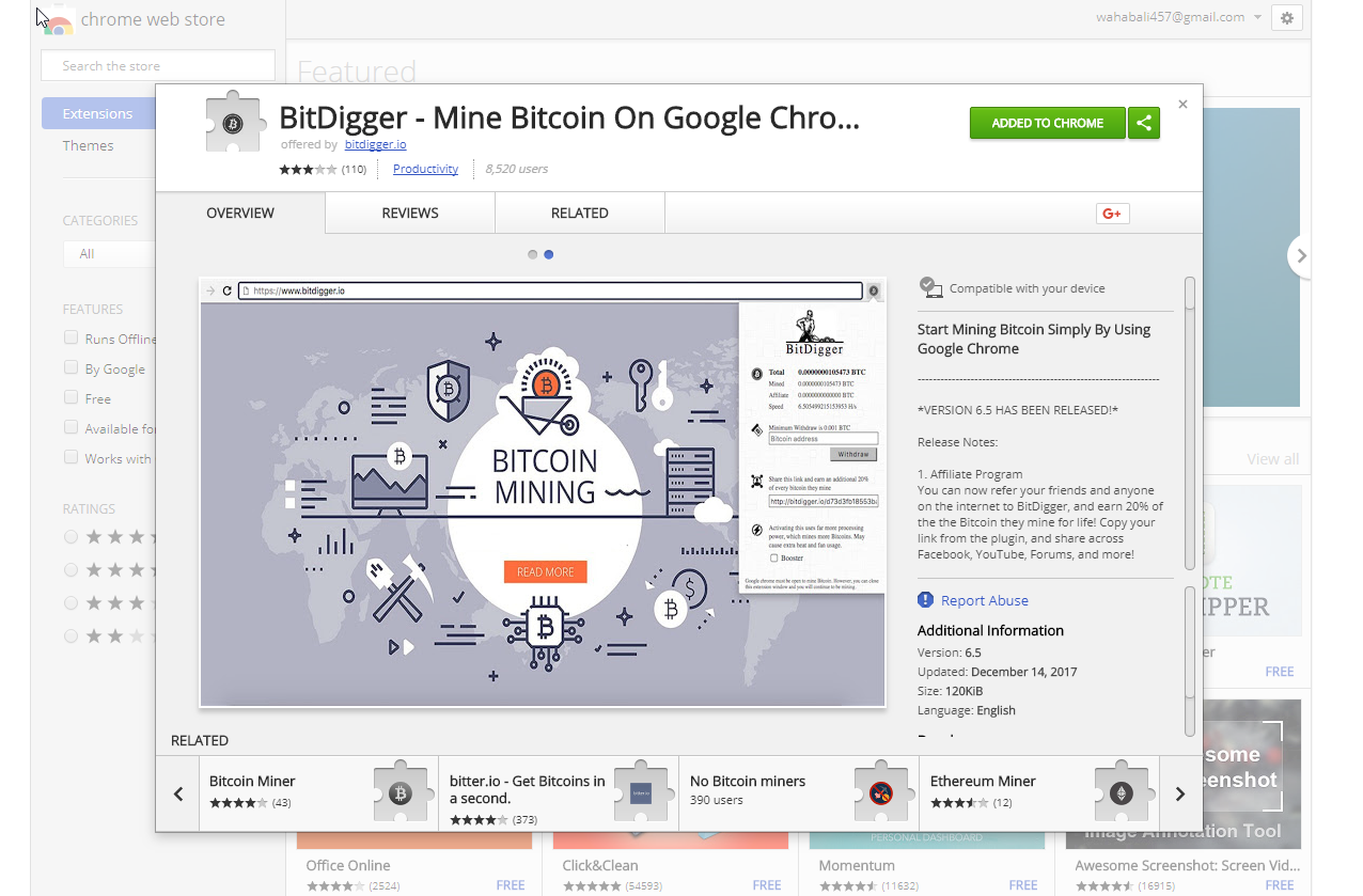 BitDigger - Mine Bitcoin on Google Chrome — Steemit