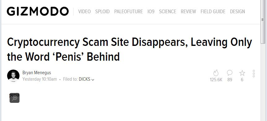 crypto scam headline from gizmodo.jpg