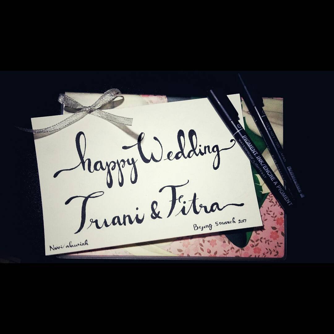 Happy Wedding Lettering By Novi Alawiah Steemit