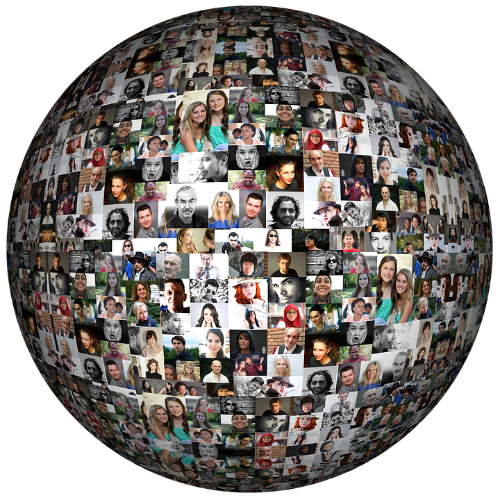 Social Media Faces Photo Album Social Networks Ball.png