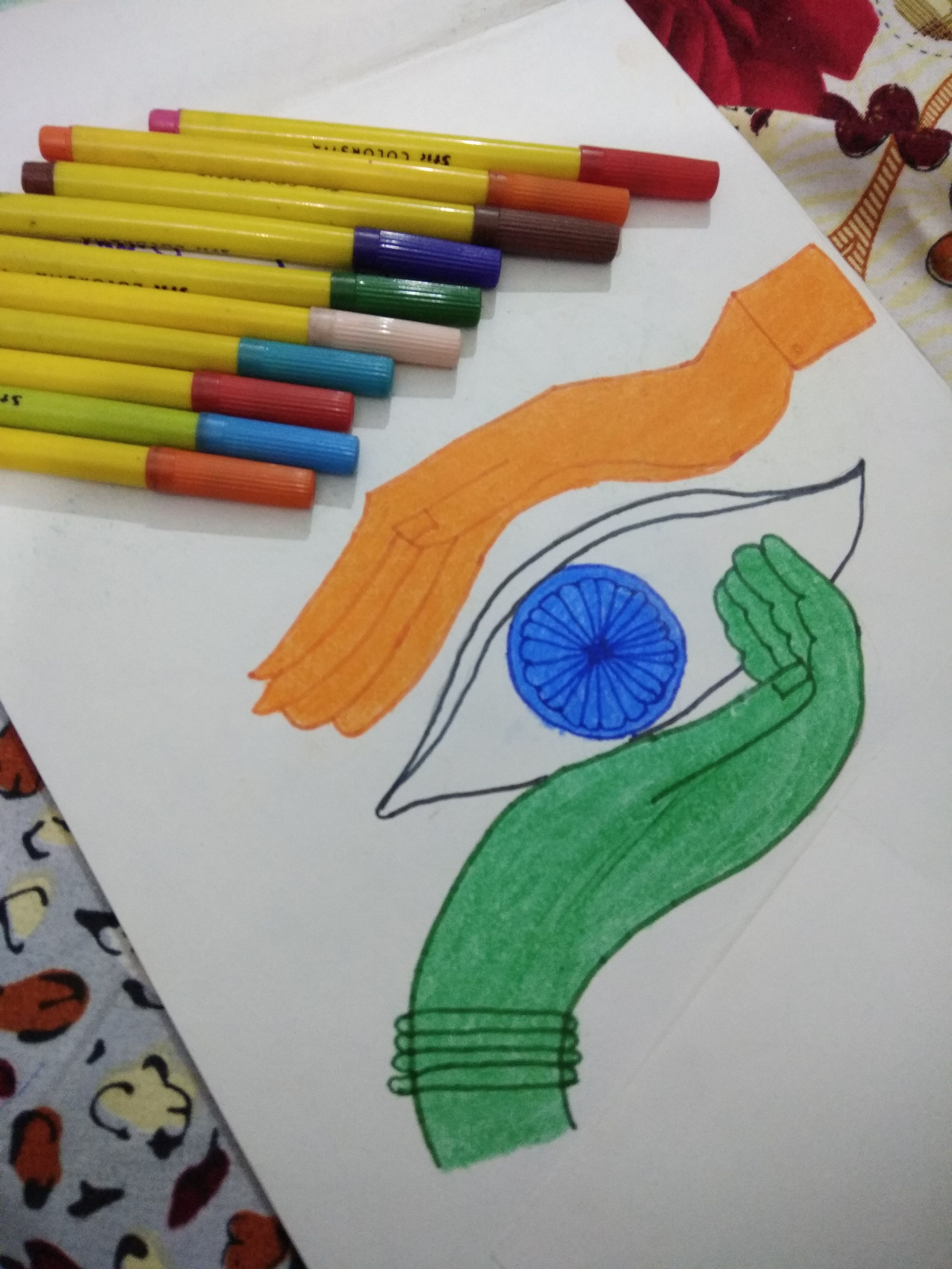 Republic Day Rangoli Art Ideas 2024 For School Students and Kids with Photos