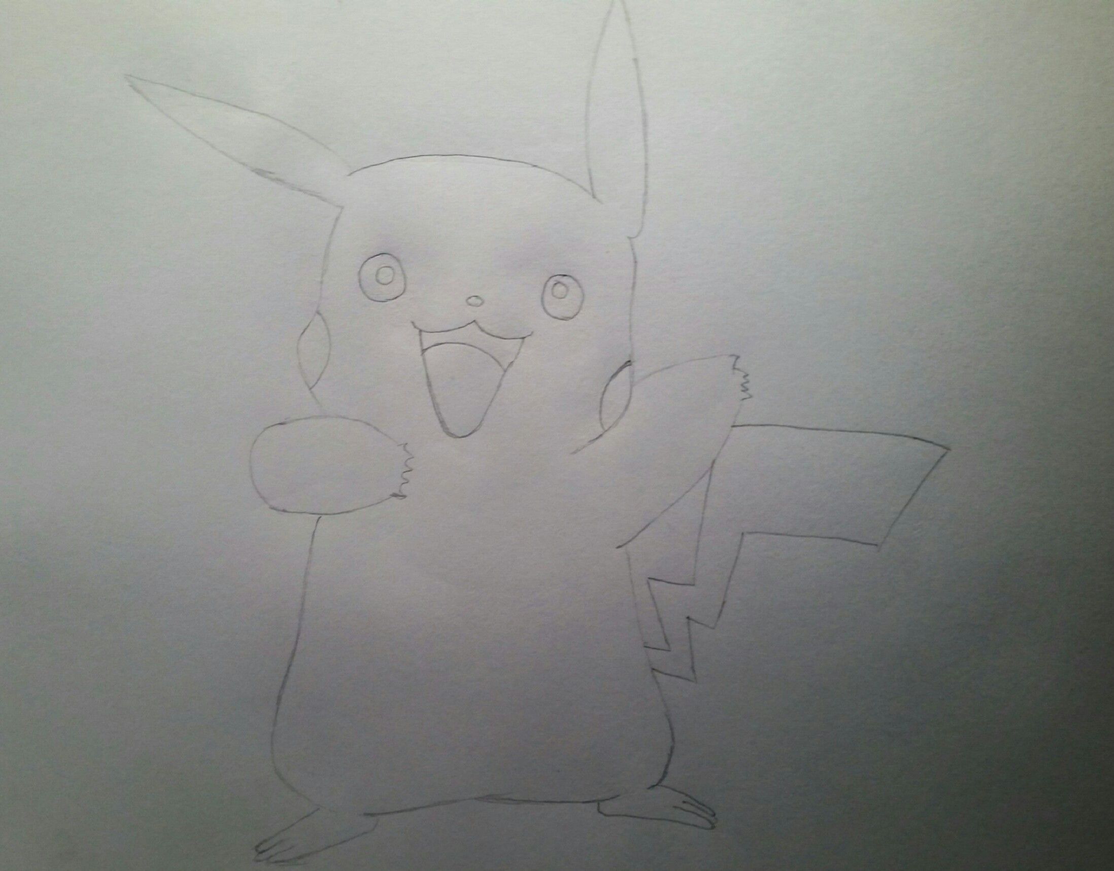 Easy How to Draw Pikachu Tutorial and Pikachu Coloring Page