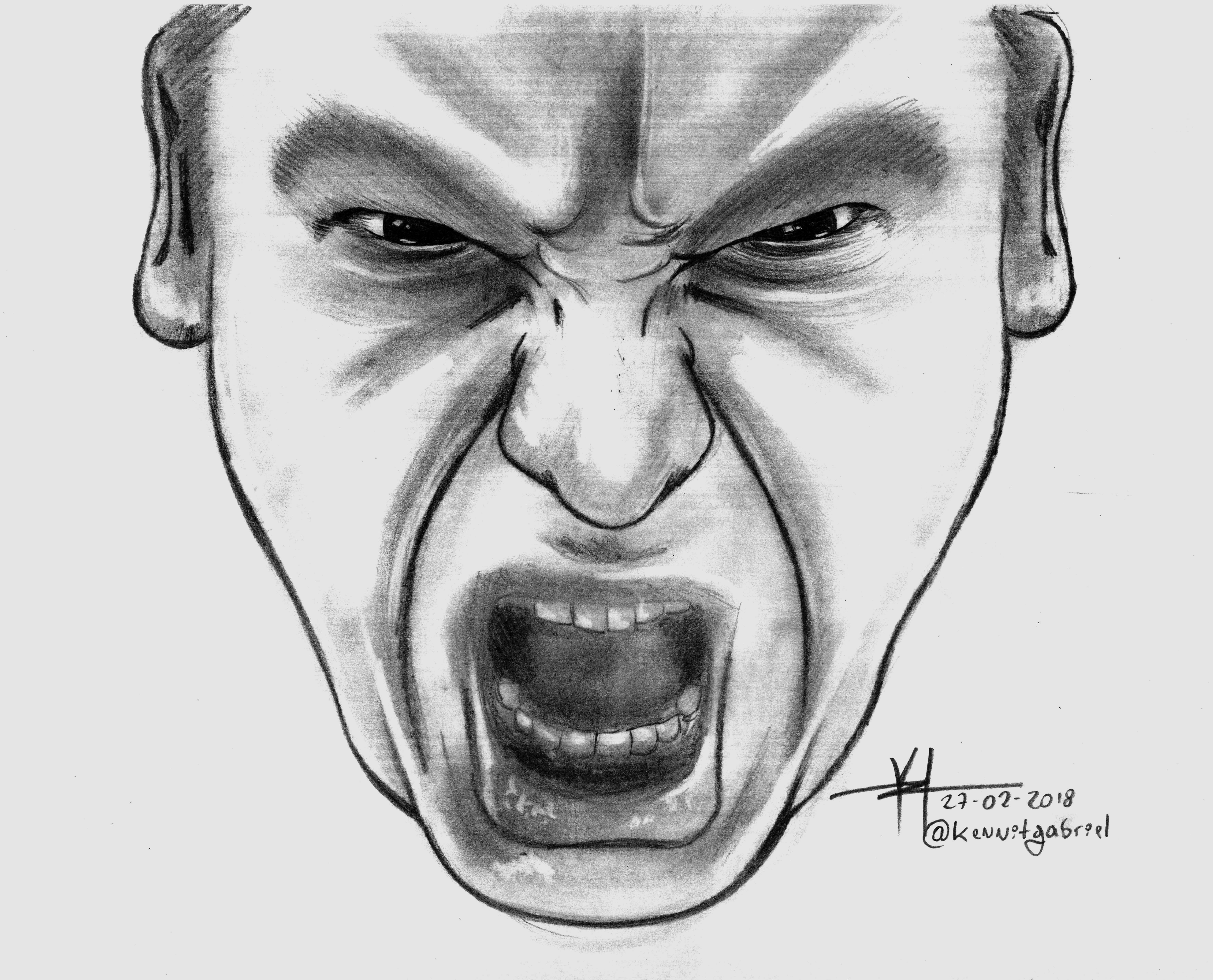 Unique Drawing Sketches Anger Rage for Adult