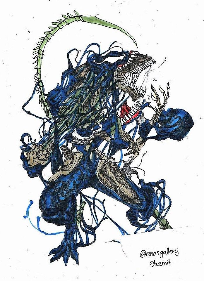 Trialbycomics : Super Villain (Symbiote + Xenomorph) My Creation. 