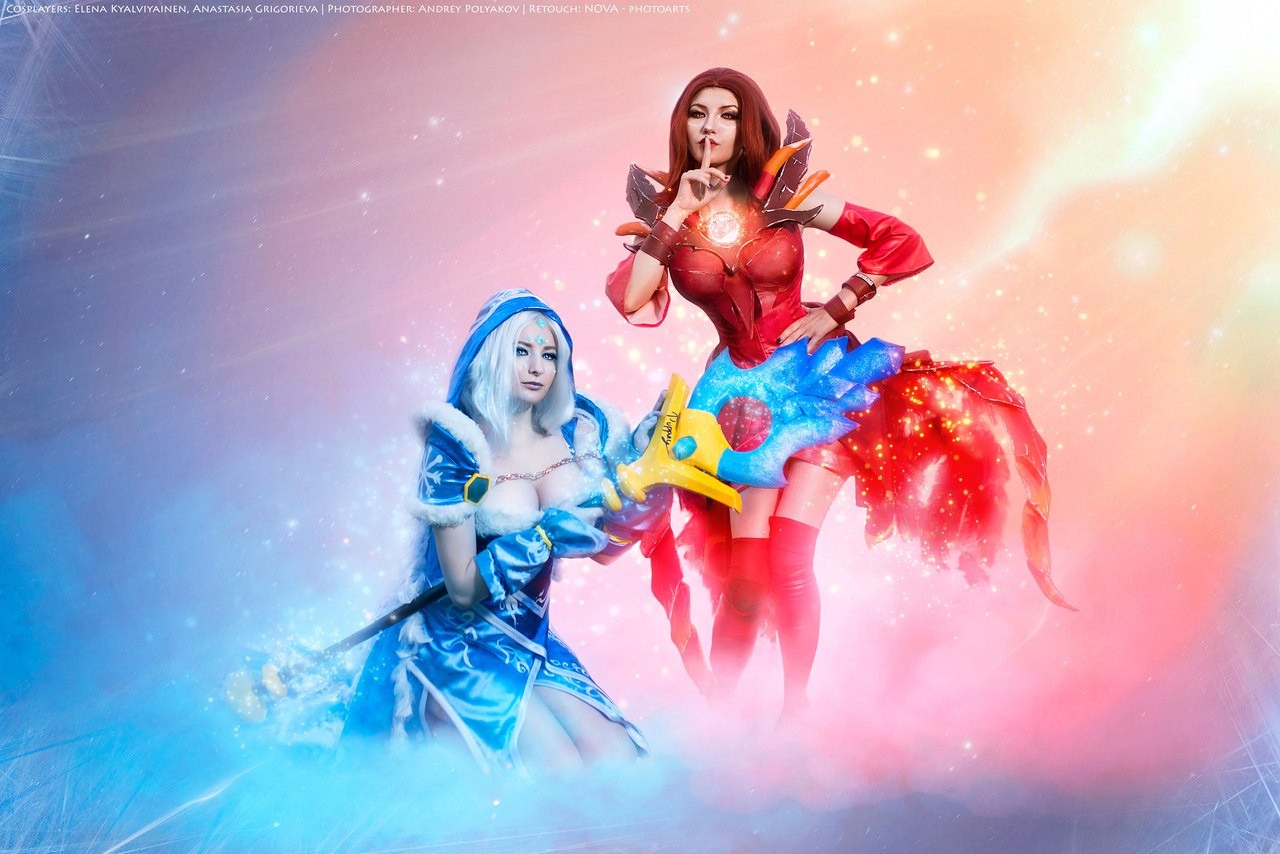 Lina And Crystal Maiden Cosplay From Dota 2 Steemit