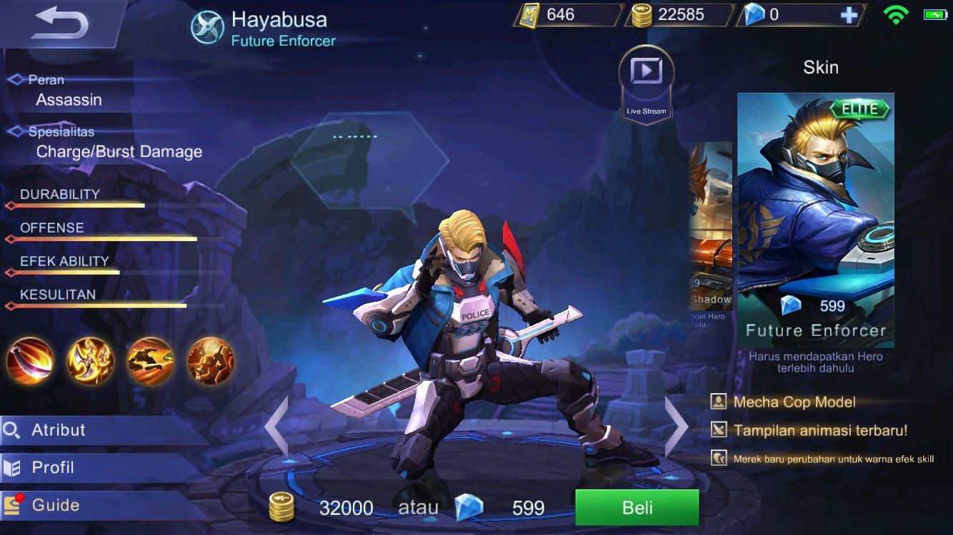 Wallpaper Hero Mobile Legends Hayabusa