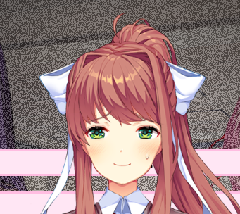 Monika looking awkward just her face.png