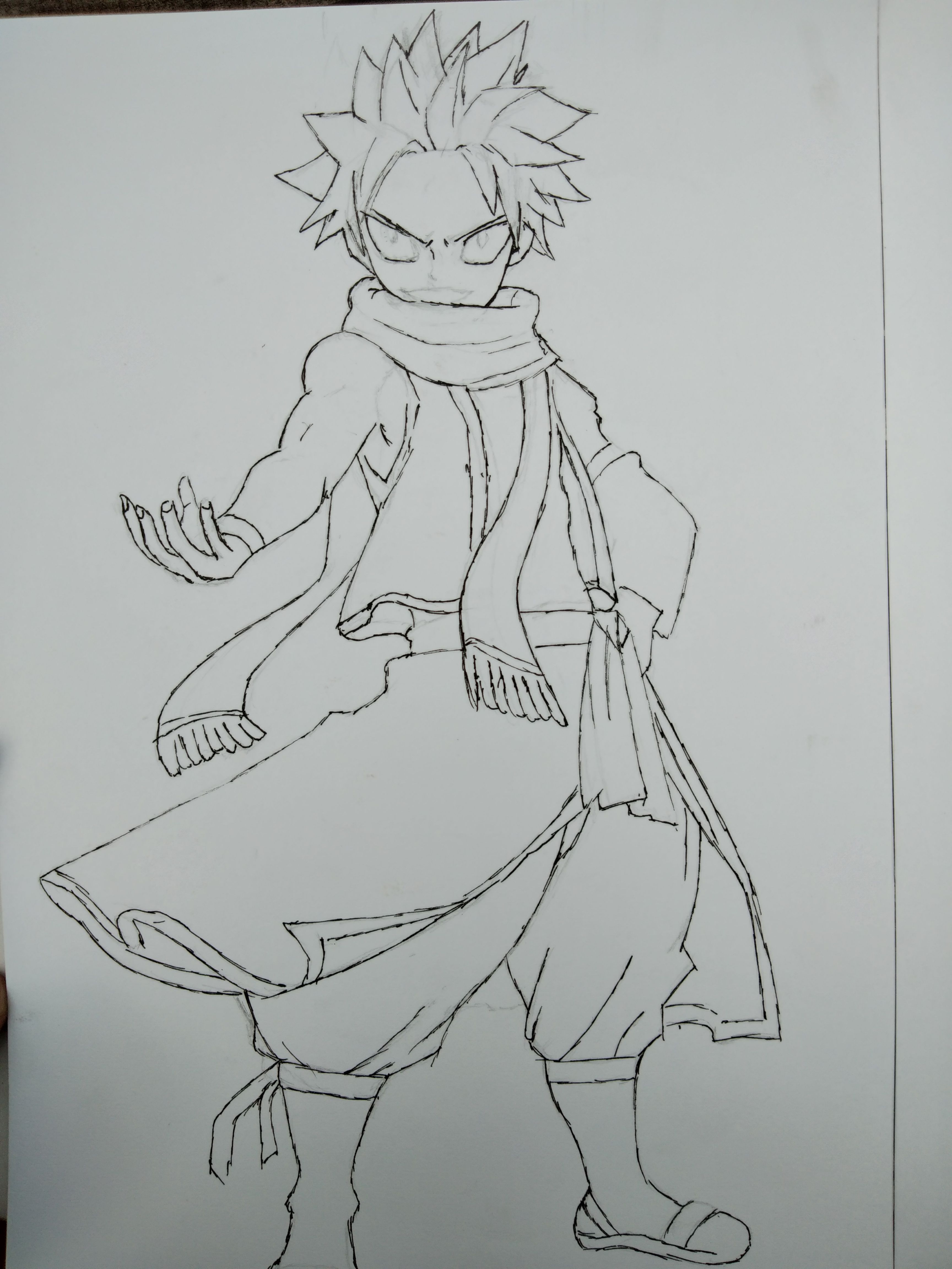 Drawing A Dragon Slayer Natsu Dragneel Bilingual Steemit