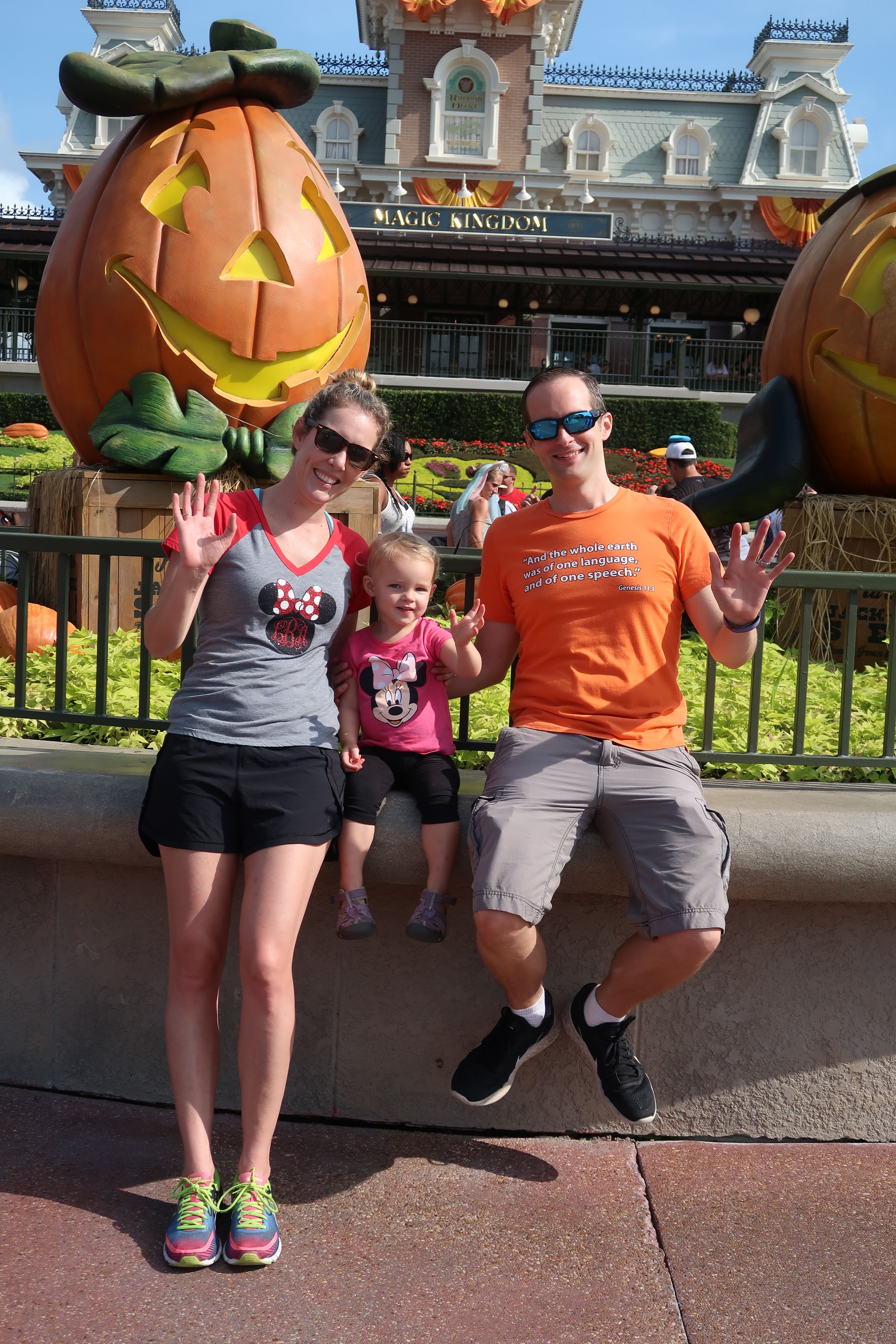 Fall decorations with Jerry Banfield and family Magic Kingdom theme park at Walt Disney World Resort September 2017.JPG