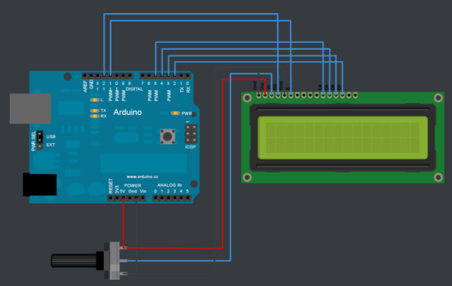 Wiring The Cable: Lcd 1602 Arduino Wiring