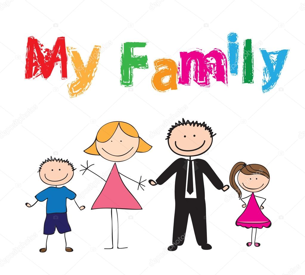 Мама по английски 2. Рисунок семьи по английскому. Май Фэмили. My Family надпись. Английская семья рисунок.