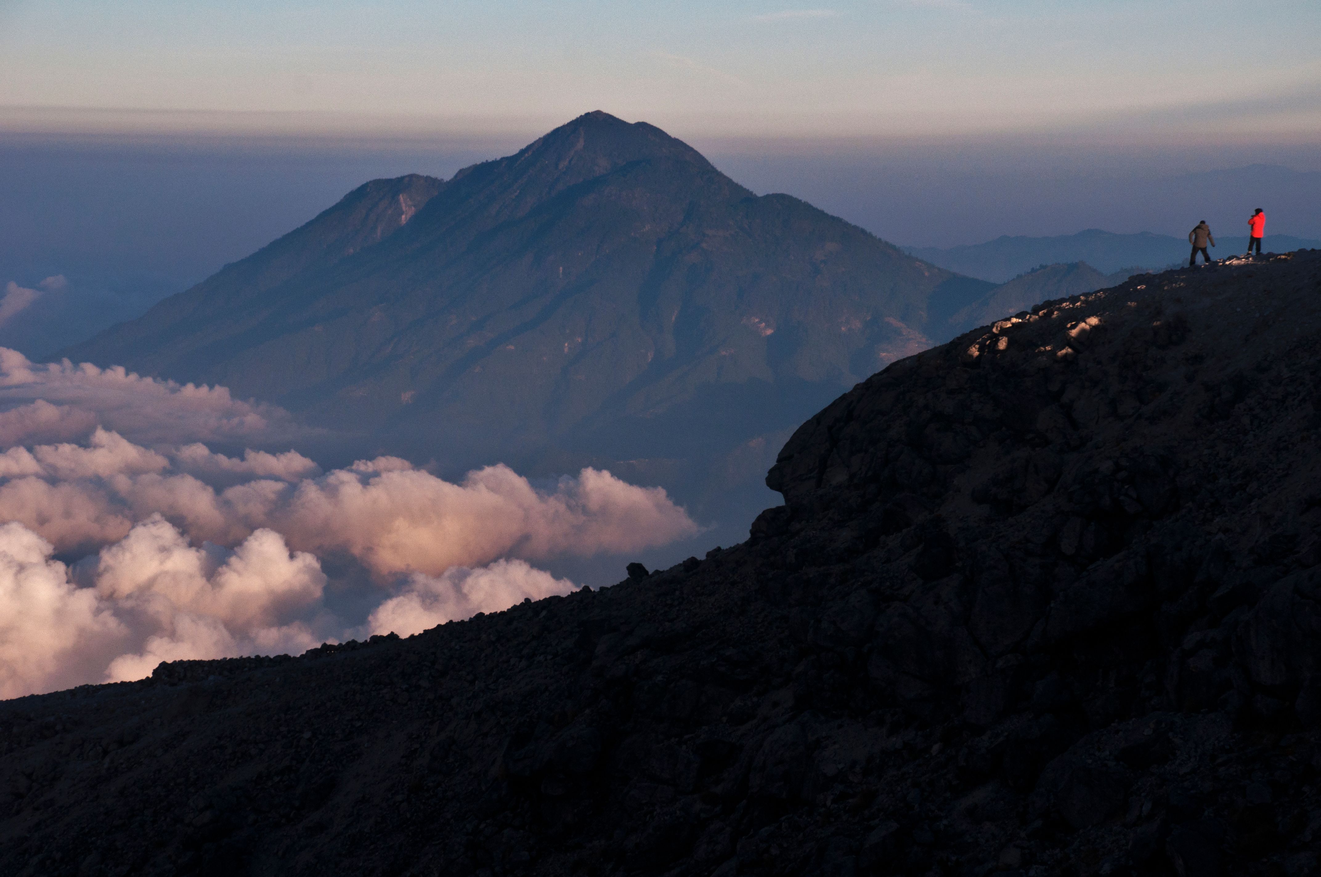 Tacana Volcano is located in the border between Mexico and Guatemala.  Here kissed by the first light of the morning....jpg