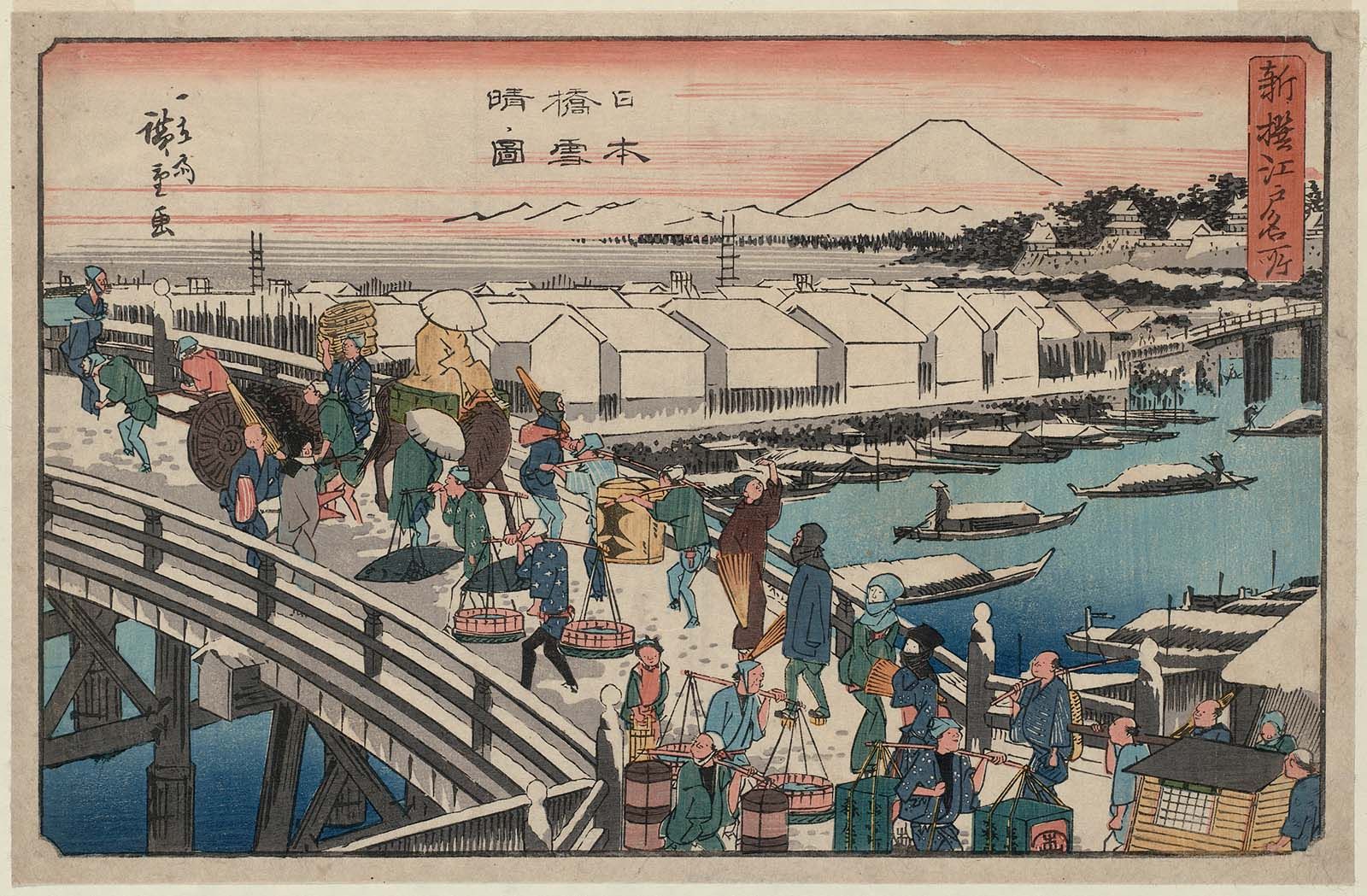 Clear Weather after Snow at Nihonbashi Bridge, from the series Famous Places in Edo by Hiroshige.jpg