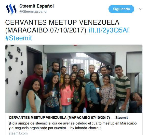 Screenshot-2017-10-8 Steemit Español en Twitter "CERVANTES MEETUP VENEZUELA (MARACAIBO 07 10 2017) https t co E0iuz3yGnX #S[...](1).png