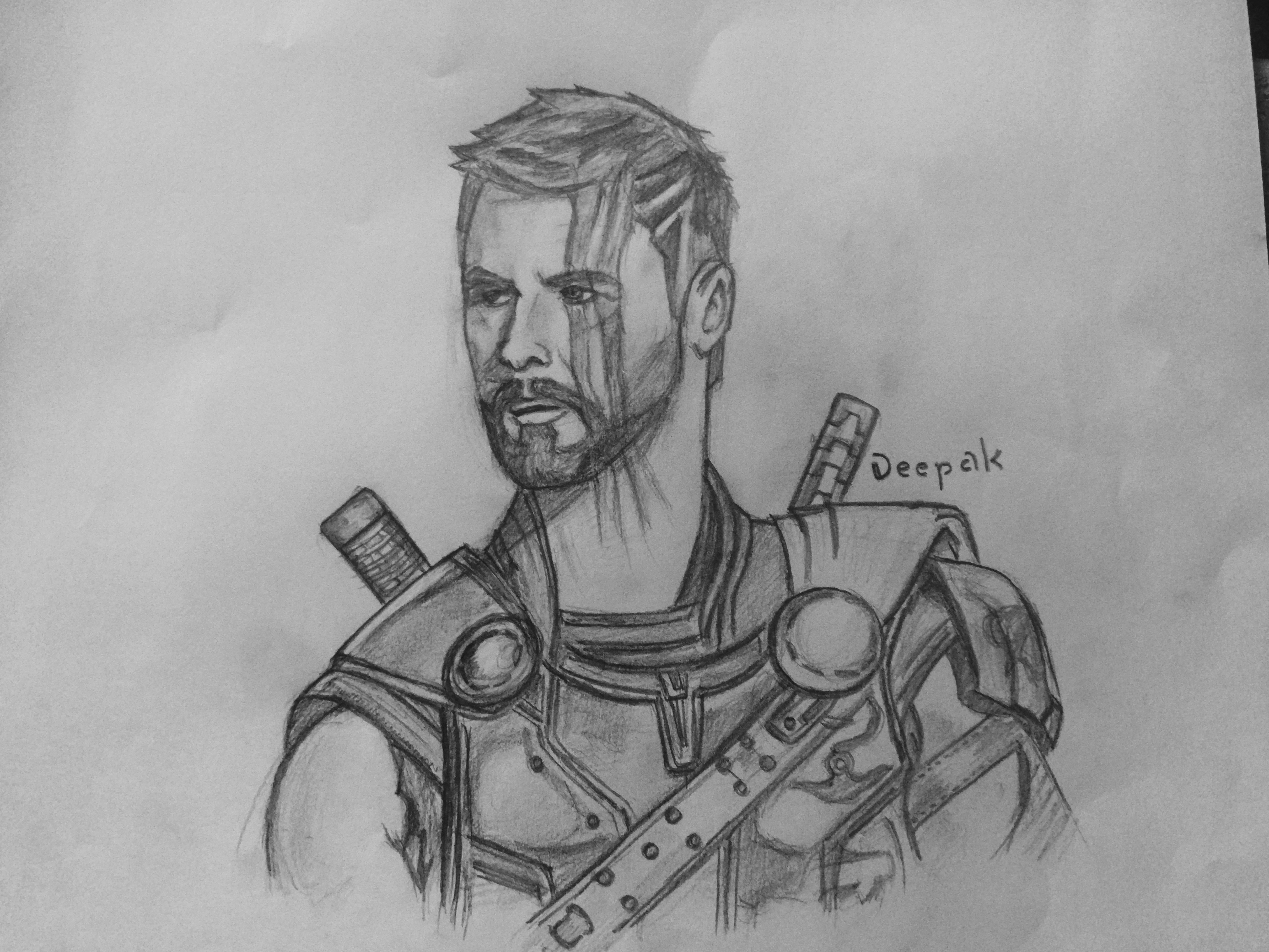 Thor sketch by me — Steemit