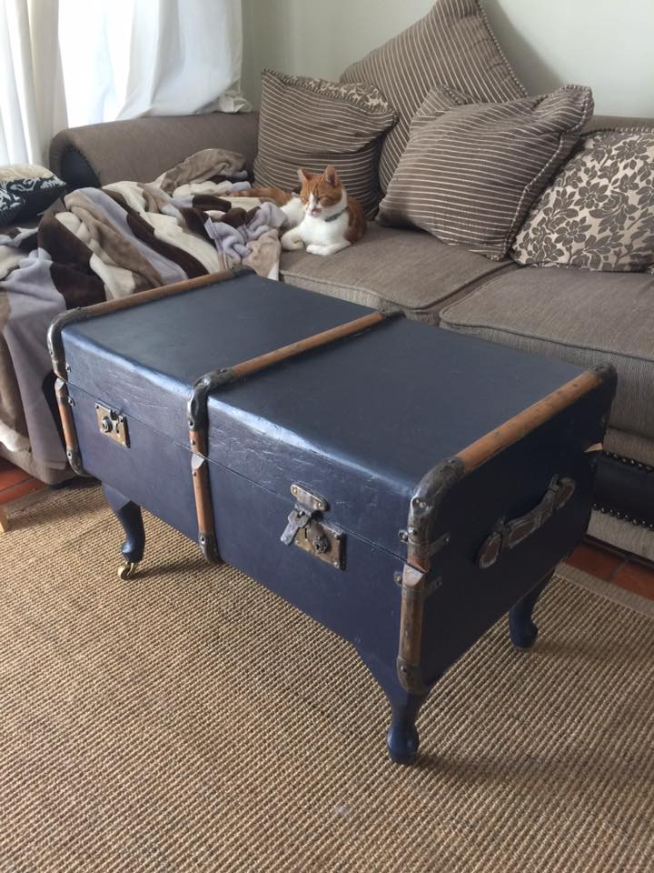 My Upcycled Diy Trunk Coffee Table, Diy Steamer Trunk Coffee Table