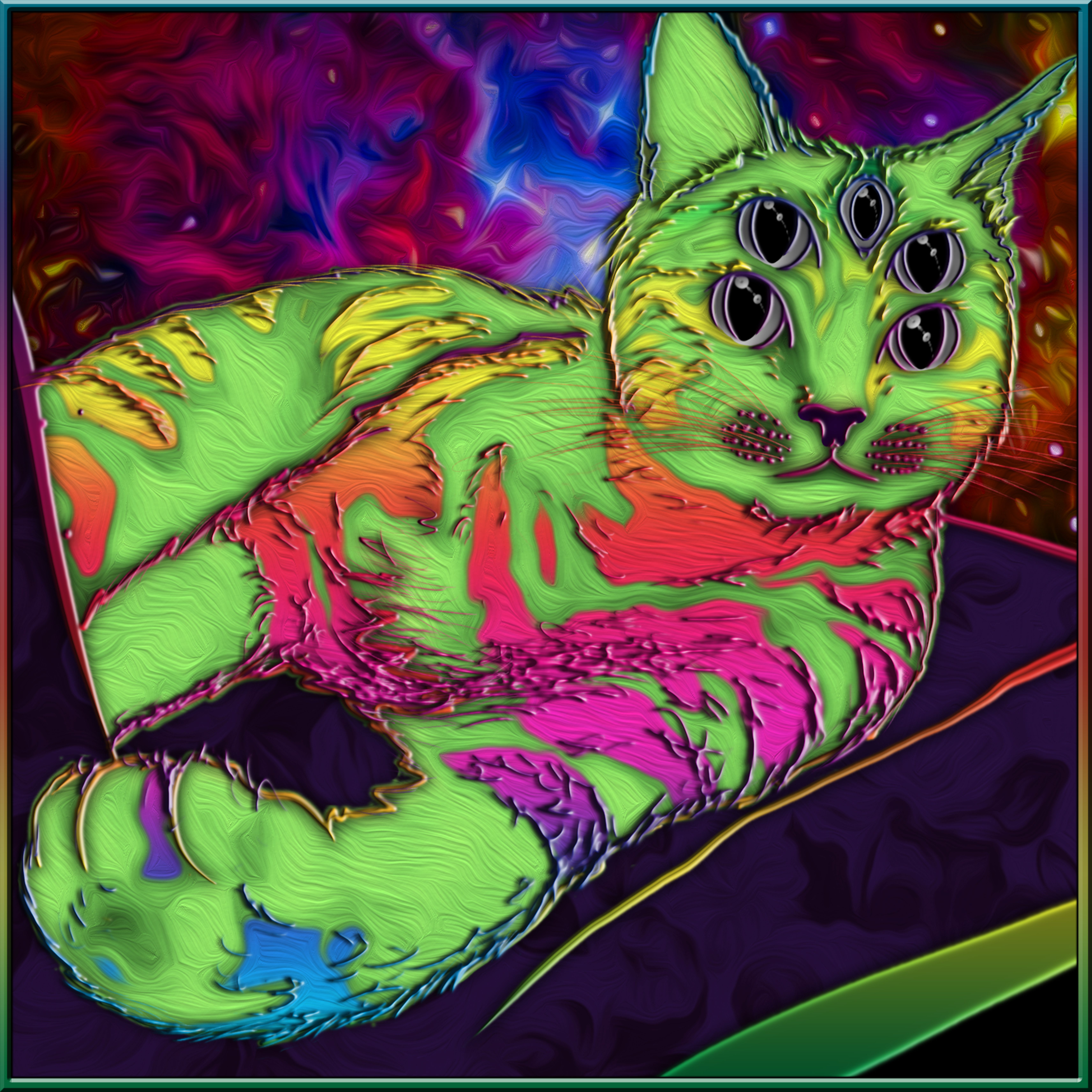 Space Kitty (Original Art) .