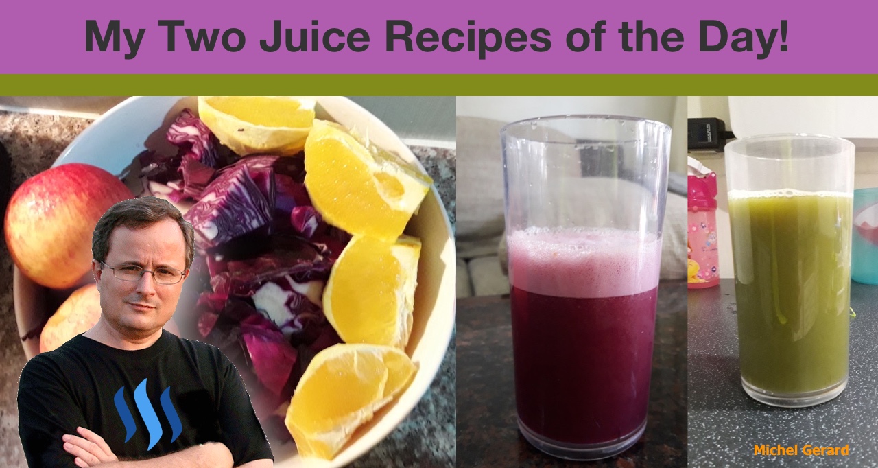 My Two Juice Recipes of the Day!