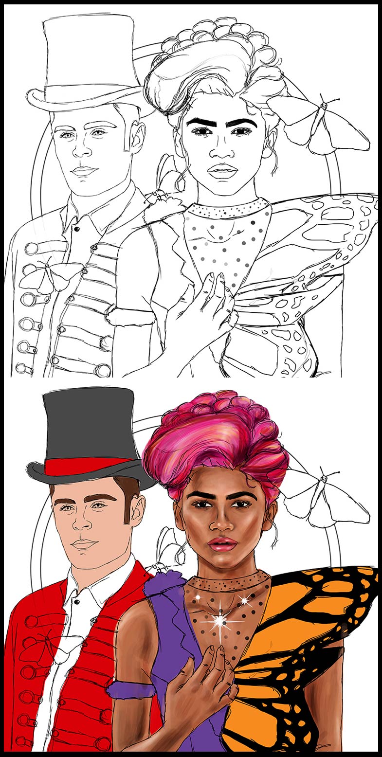 Zac Efron and Zendaya Fan Art.jpg