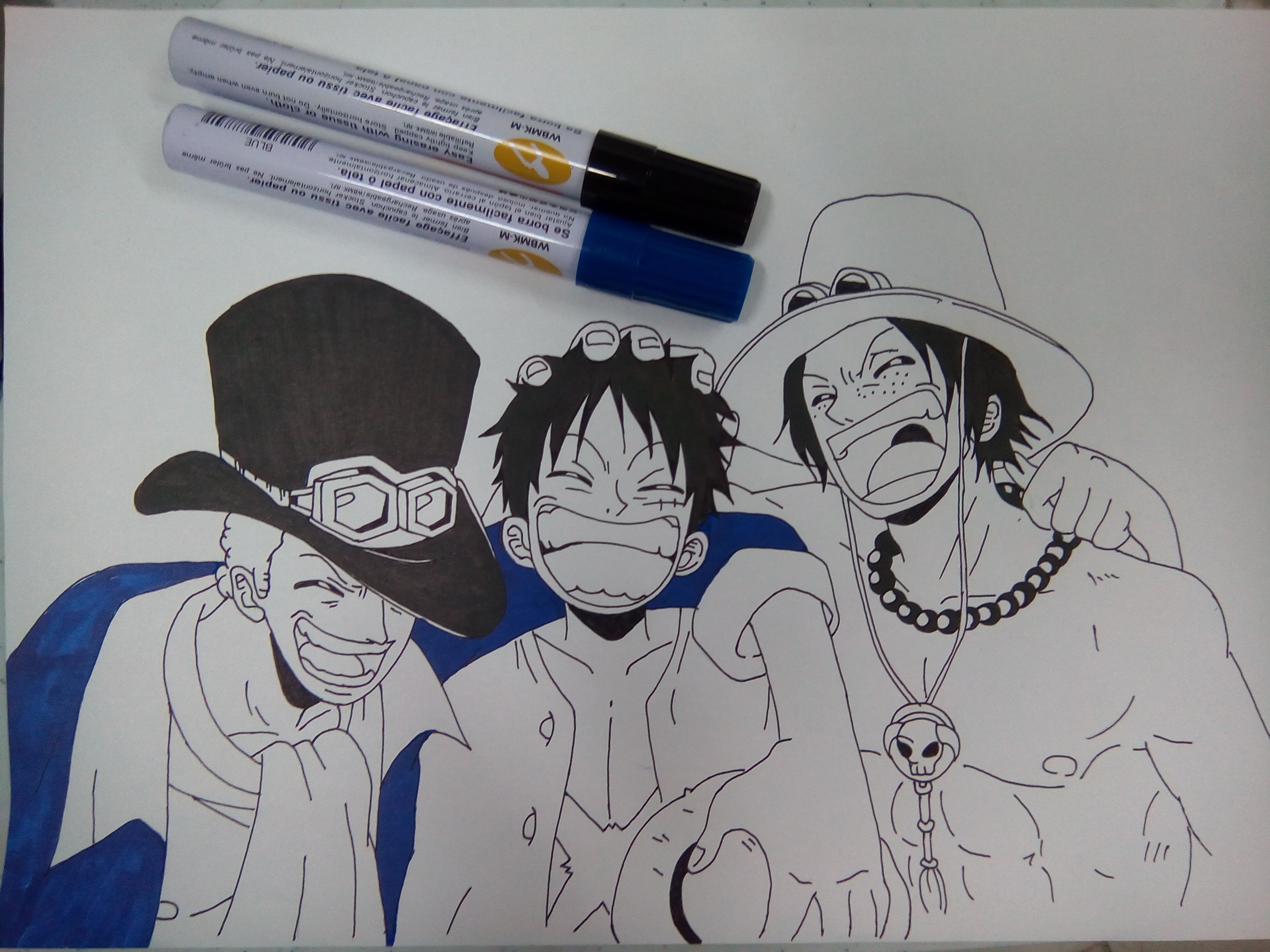 Ace, Sabo e Luffy #DrawingChallenge