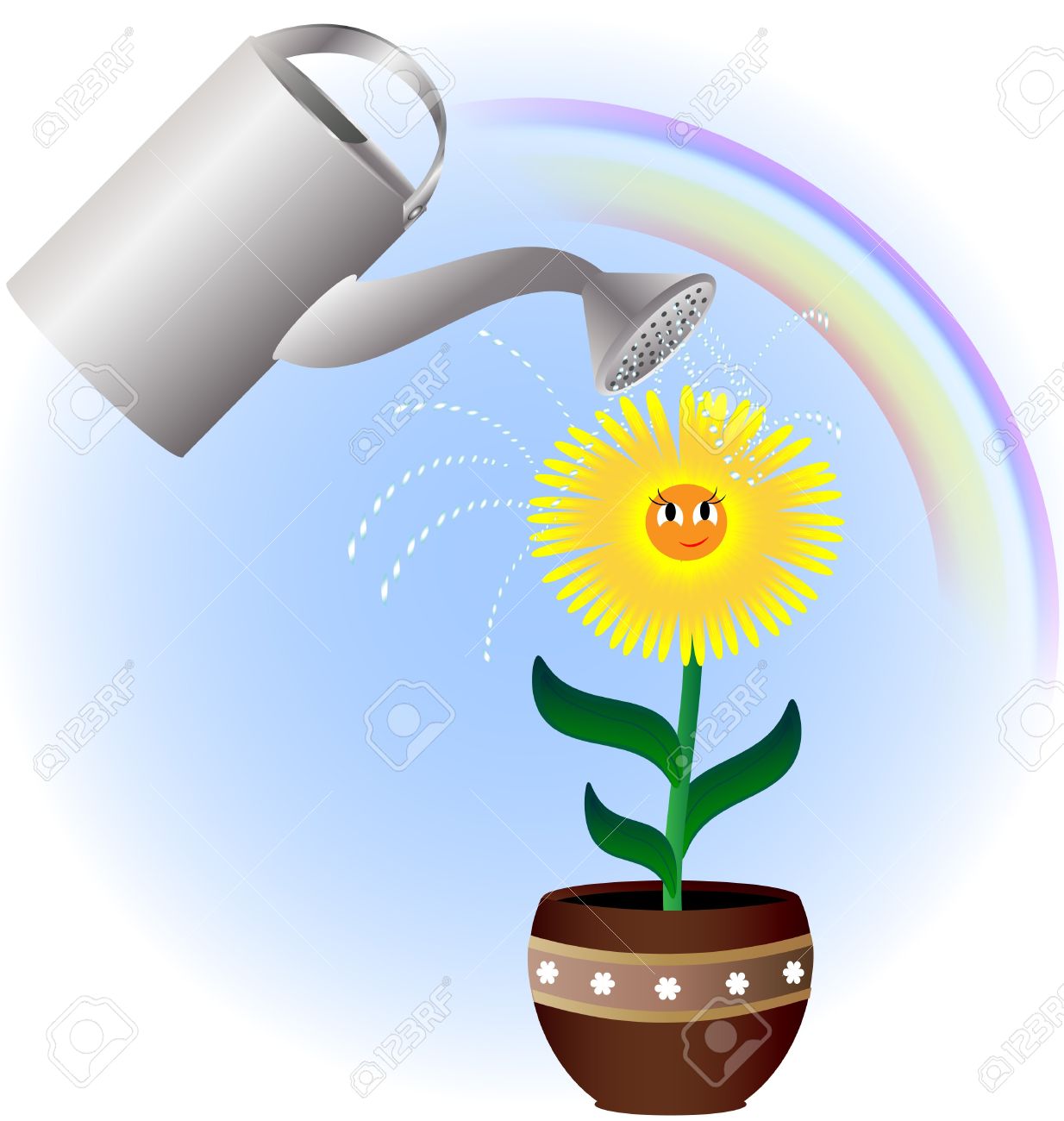 9645532-against-the-background-of-the-rainbow-yellow-flower-shaded-red-umbrella-on-a-large-watering-can-with-Stock-Vector.jpg