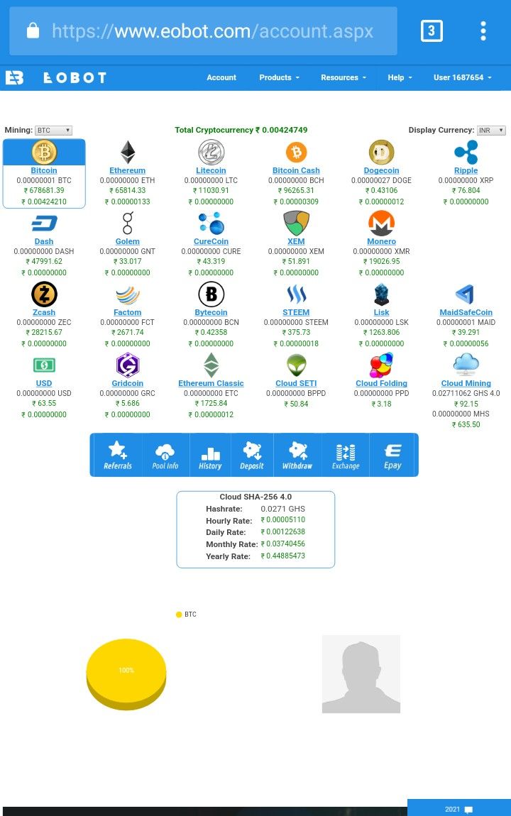 Eobot Is The Best Bitcoin Cloud Mining Site Top 3 Site In The World - 