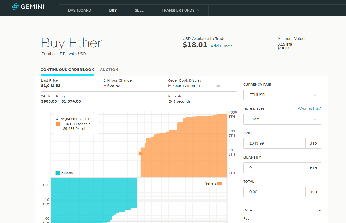 gemini buy bitcoin with ethereum