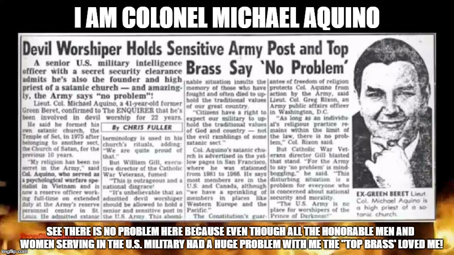 I Am Colonel Michael Aquino — Steemit