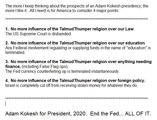 4 great prospects of a kokesh presidency - jpg.JPG