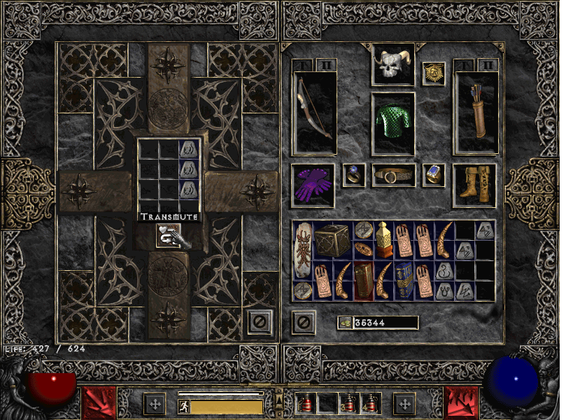 diablo 2 lod perfect drop mod cube recipes