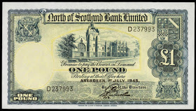 One Pound Note 1945 North of Scotland Bank Limited.JPG