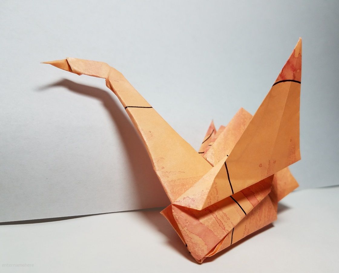 steemit-enternamehere-origami-journey-9-swans-peach-sideview.jpg