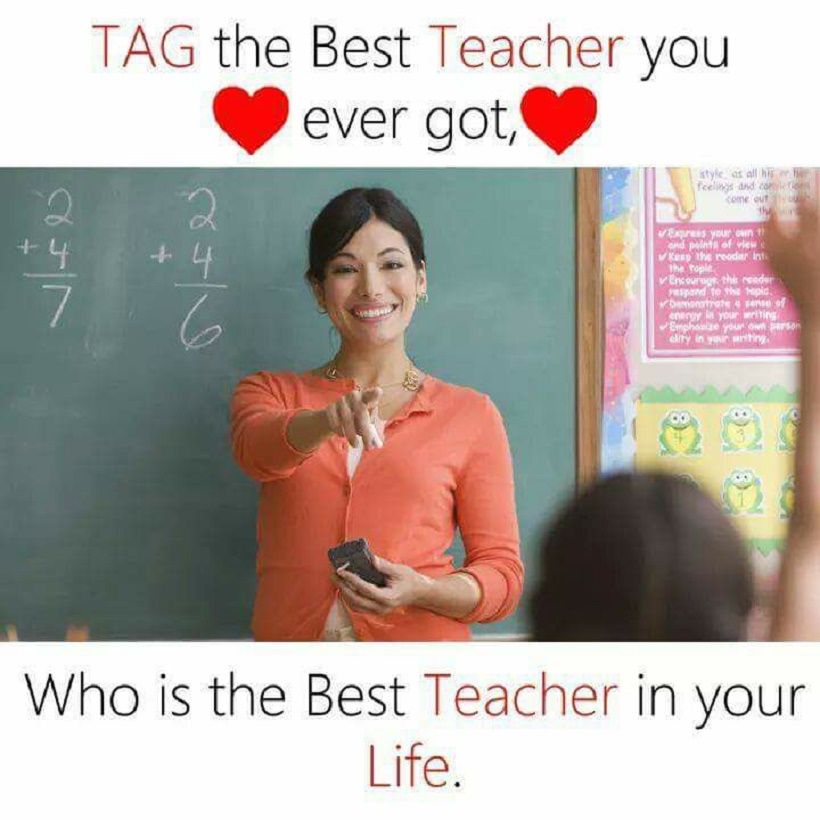 The best teacher of the month. Life is the best teacher