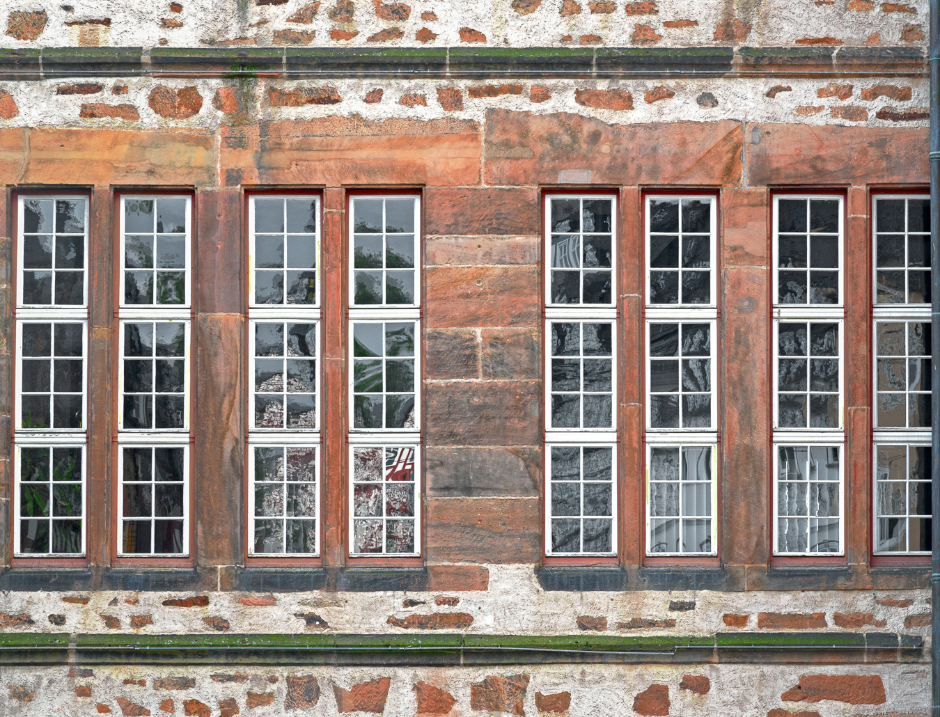 Windows in an old building in Marburg