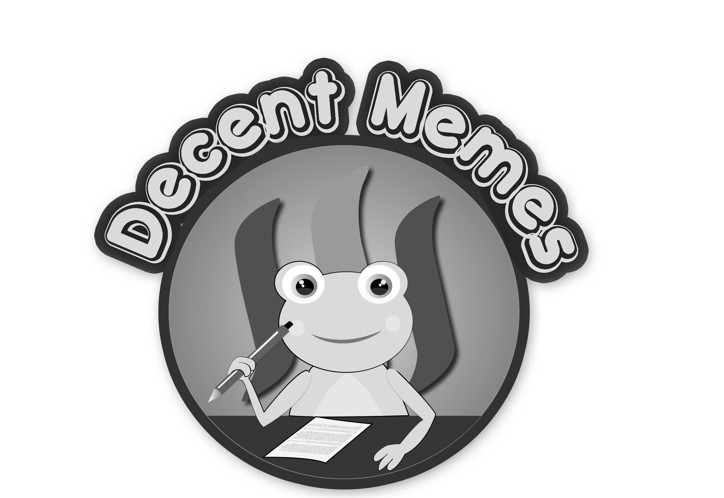 Decent Memes logo B&W 1.png