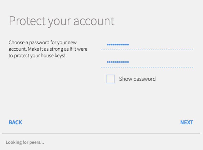 Choose a different password. Mist password. mist wallet.