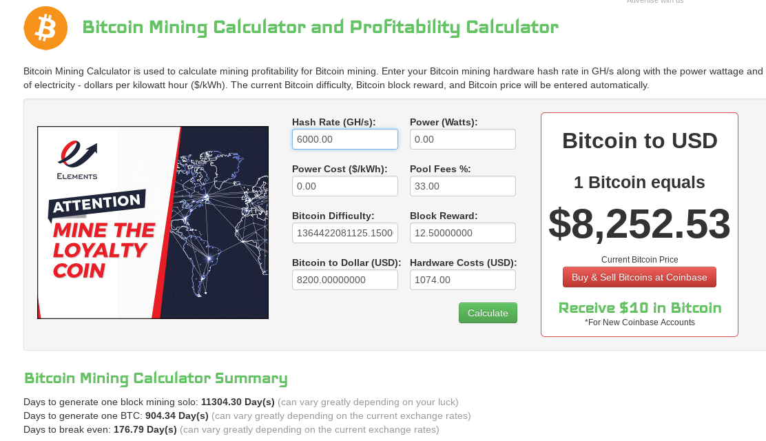 bitcoin mining solo calculator