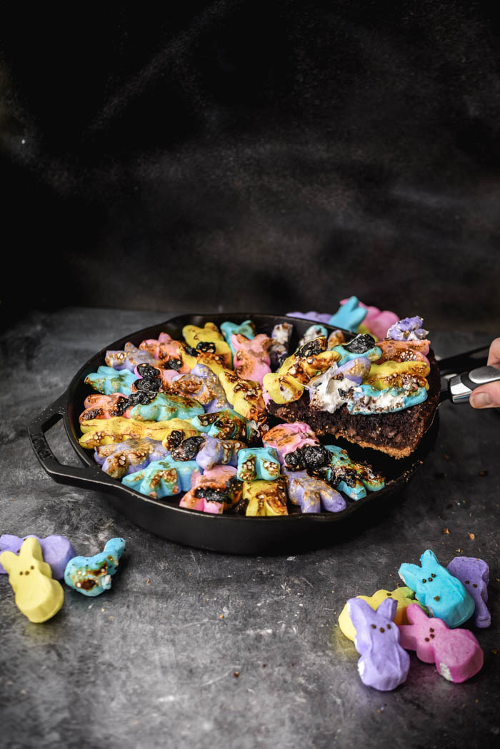 Toasted Peeps S'mores Skillet Brownie (12).jpg