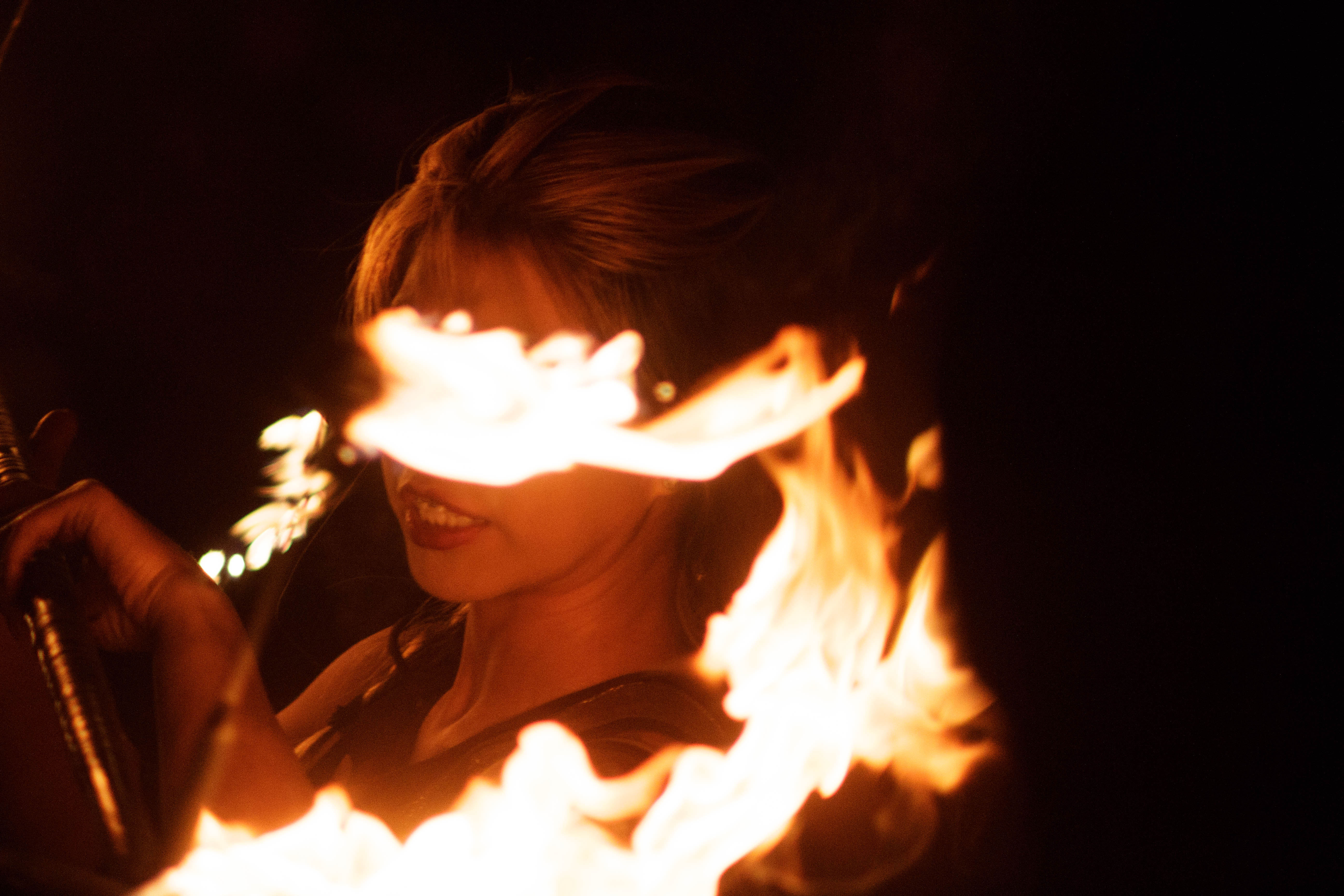 Faces Of The Fire Spinngng Flames At The Heart Of Sofia