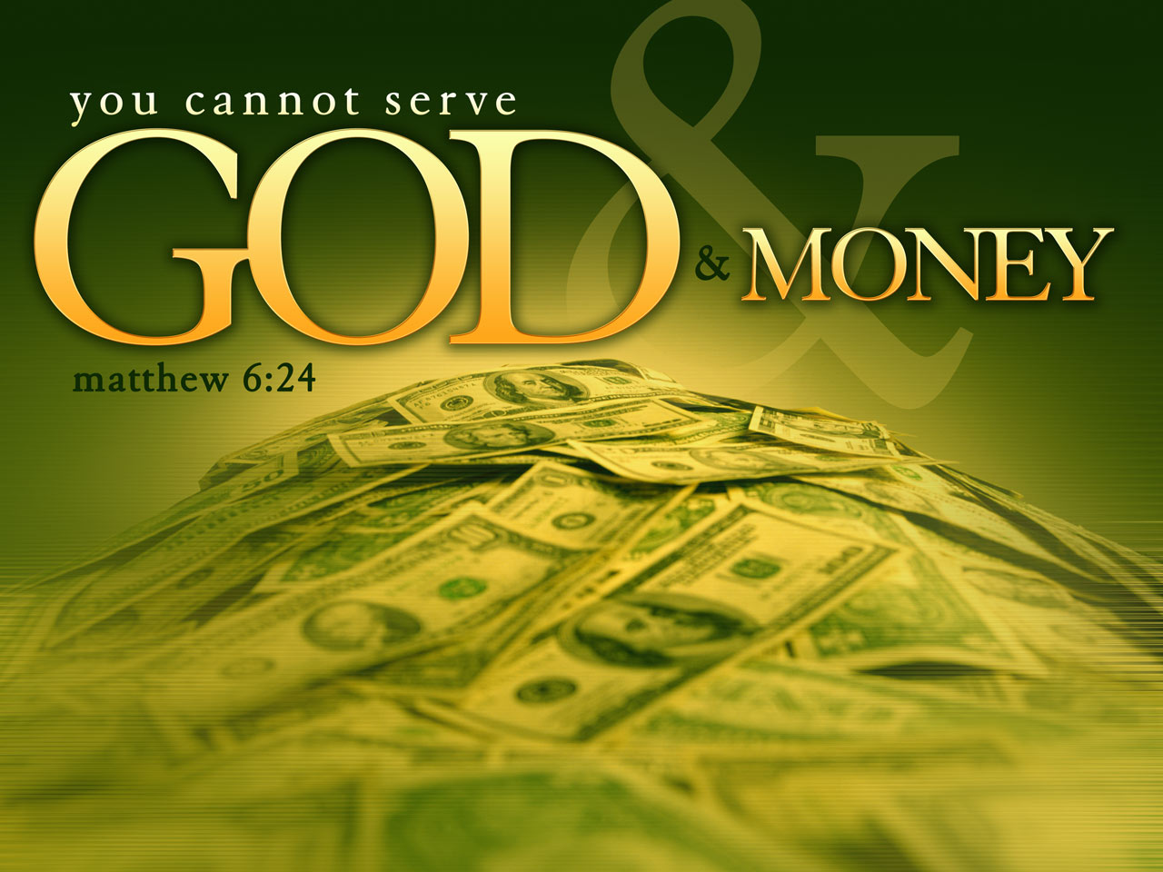 Money gods. God money. Money or God. Part money.