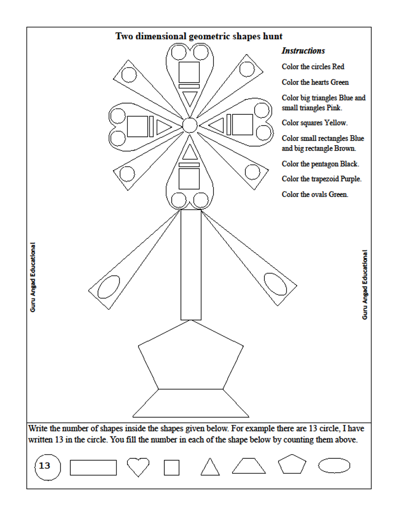 2nd grade math geometric shapes worksheets steemkr