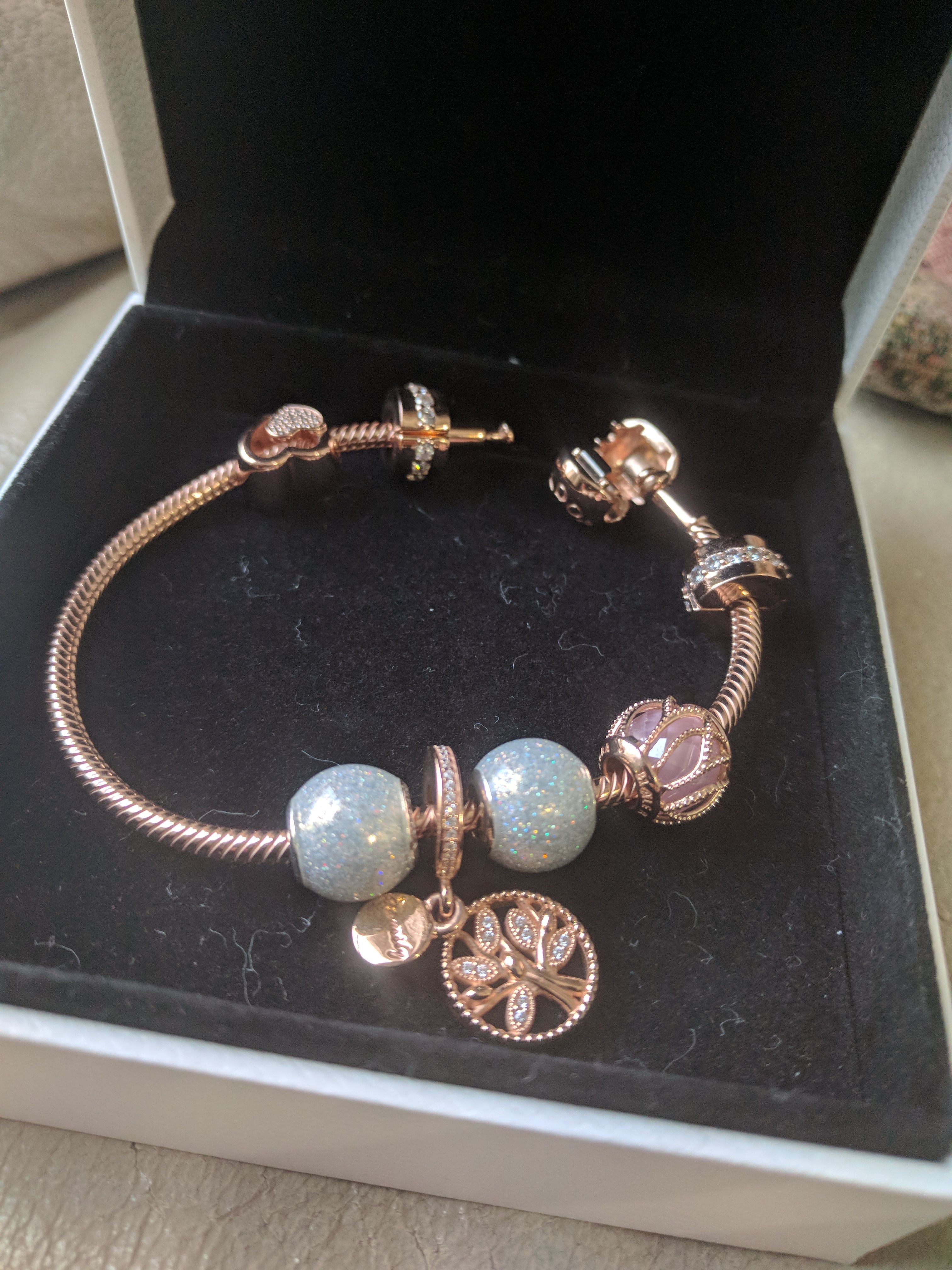 Pandora Rose Gold Bracelet and Charms Set Review — Steemit