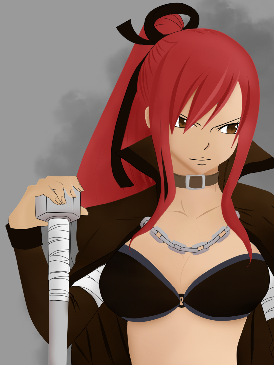 Erza Scarlet From Fairy Tail (Digital Art + Process) — Steemit