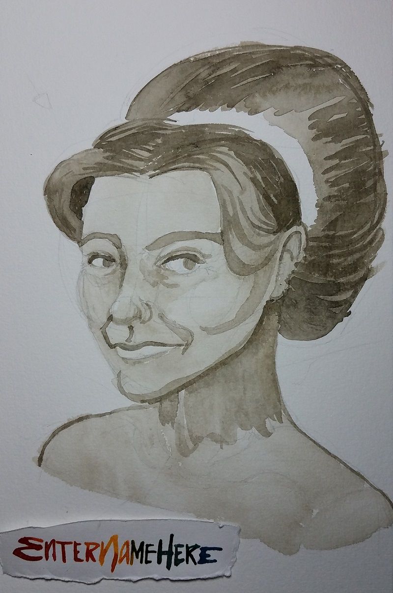 enternamehere-steemit-AMScribbles-day5-sepia-ink-woman-portrait-smile-speed.jpg