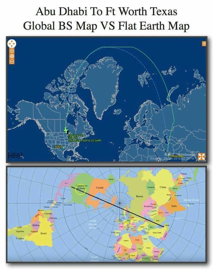Карта плоской земли маршруты самолетов