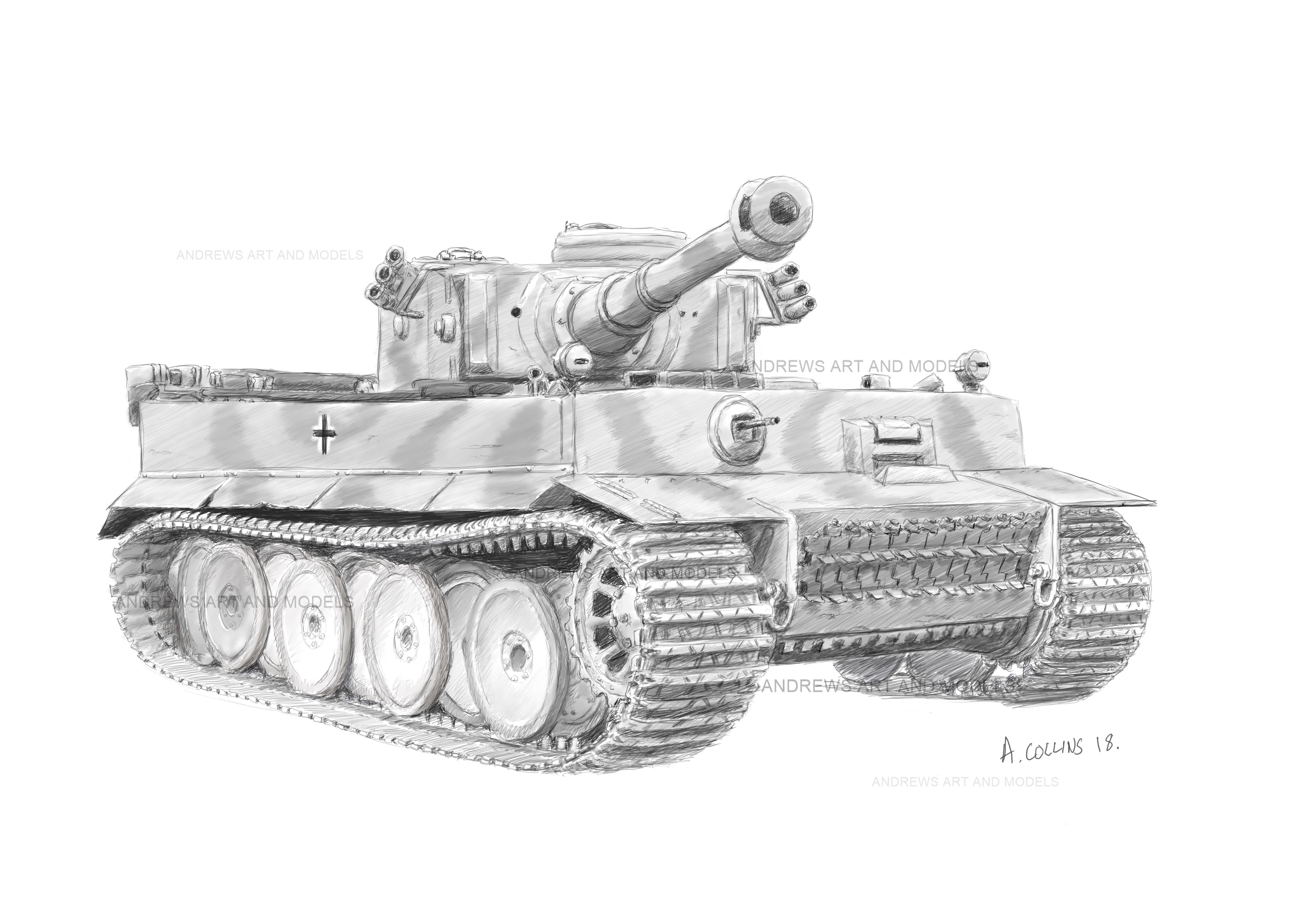 "Tiger Tank" Latest Completed Sketch by Aussie Artist — Steemit