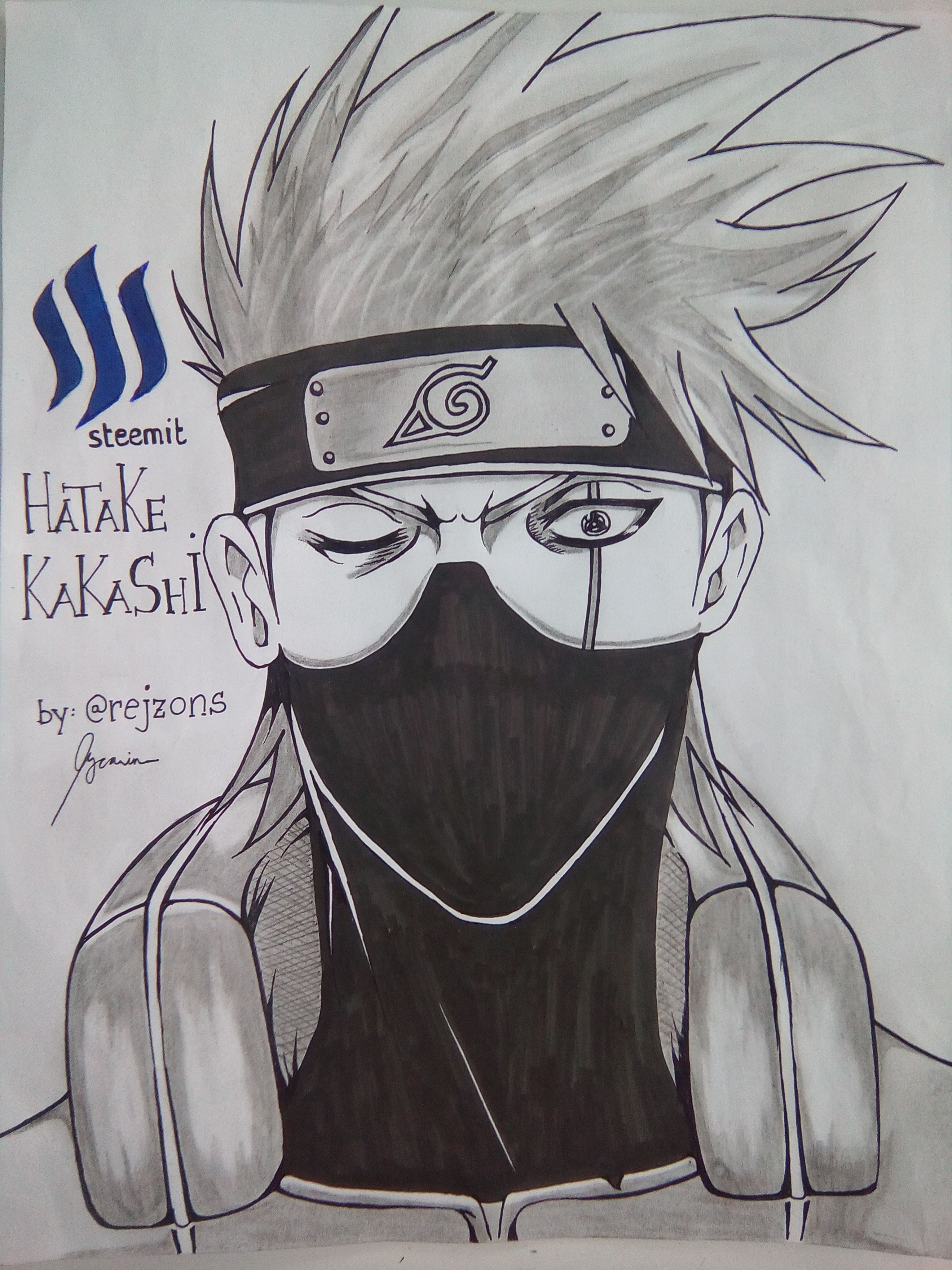 Adilsons - Kakashi Hatake from Naruto was drawn by the talented K.c Nc for  the drawing contest March 2021 edition organised by Adilsons. Kakashi Hatake  is a shinobi of Konohagakure's Hatake clan.