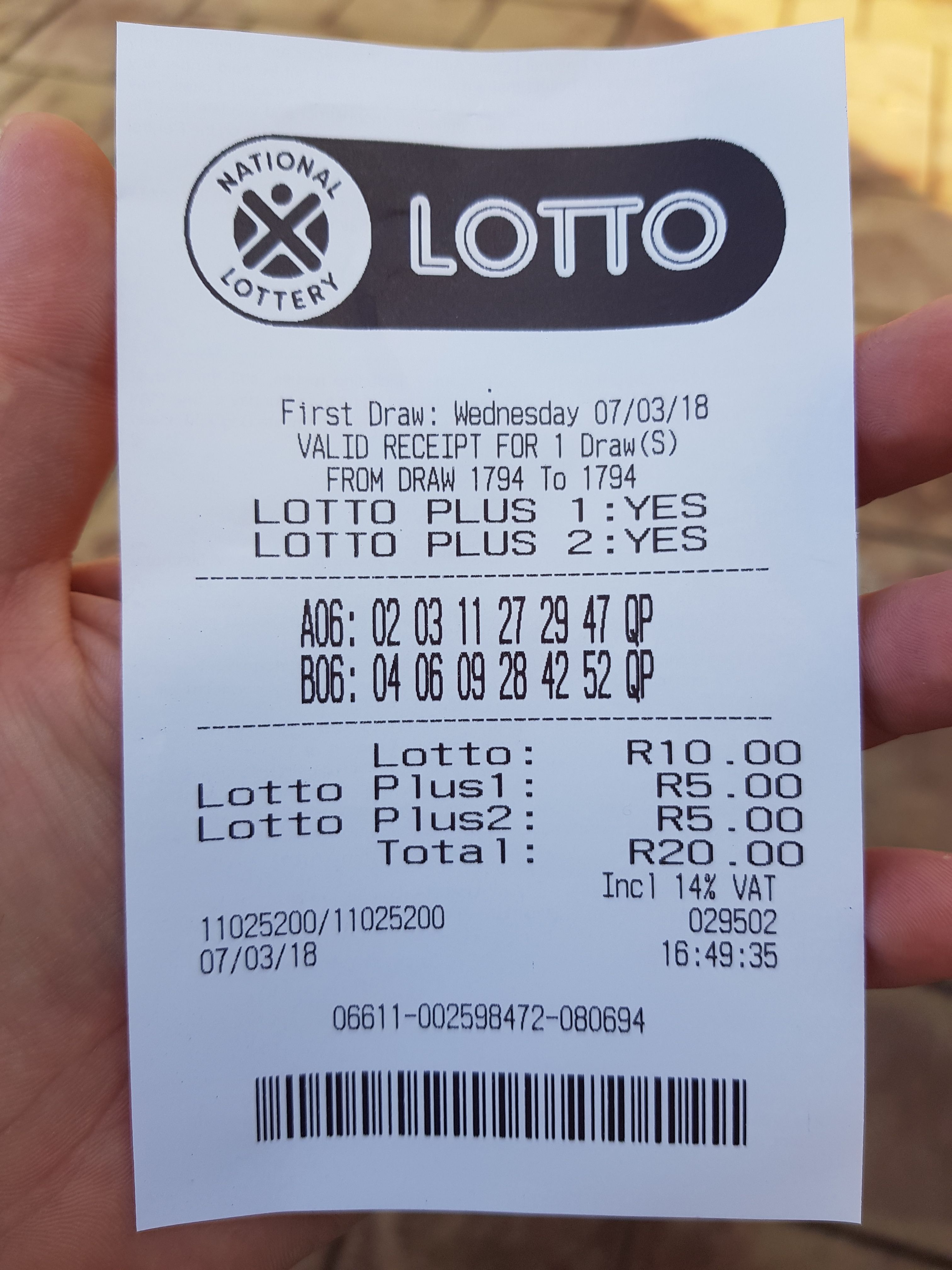 Price lotto shop ticket