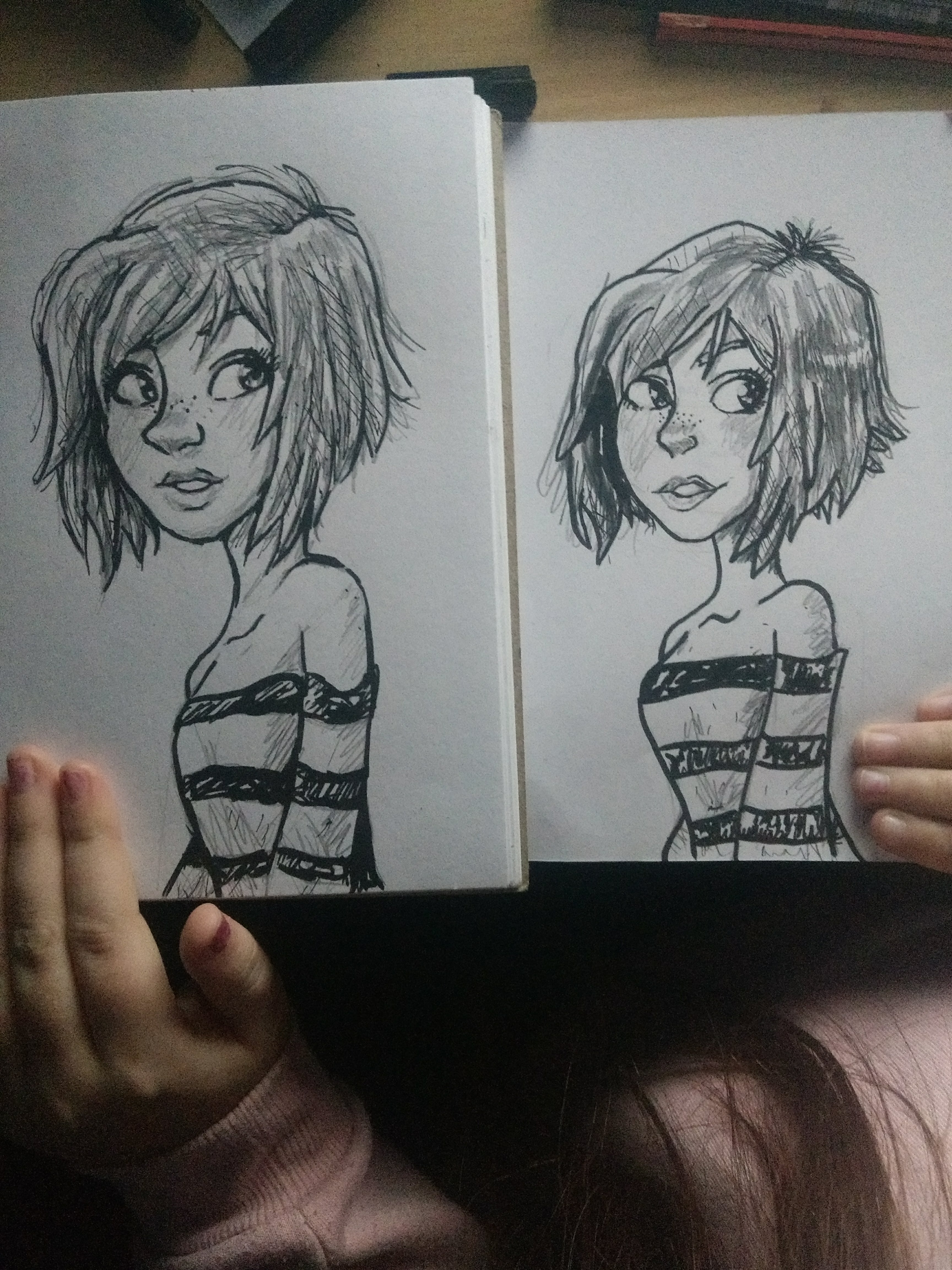 Teen girl sketch by me.